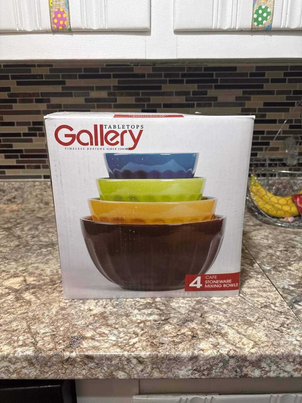 Tabletops Gallery Cafe Stoneware Nesting Mixing Bowls Set of 4